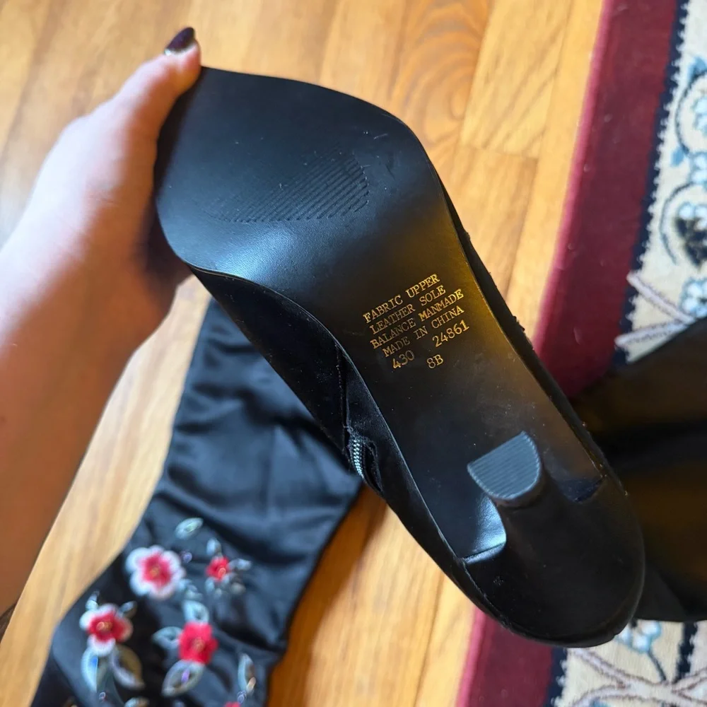 Whimsigoth y2k embroidered boots